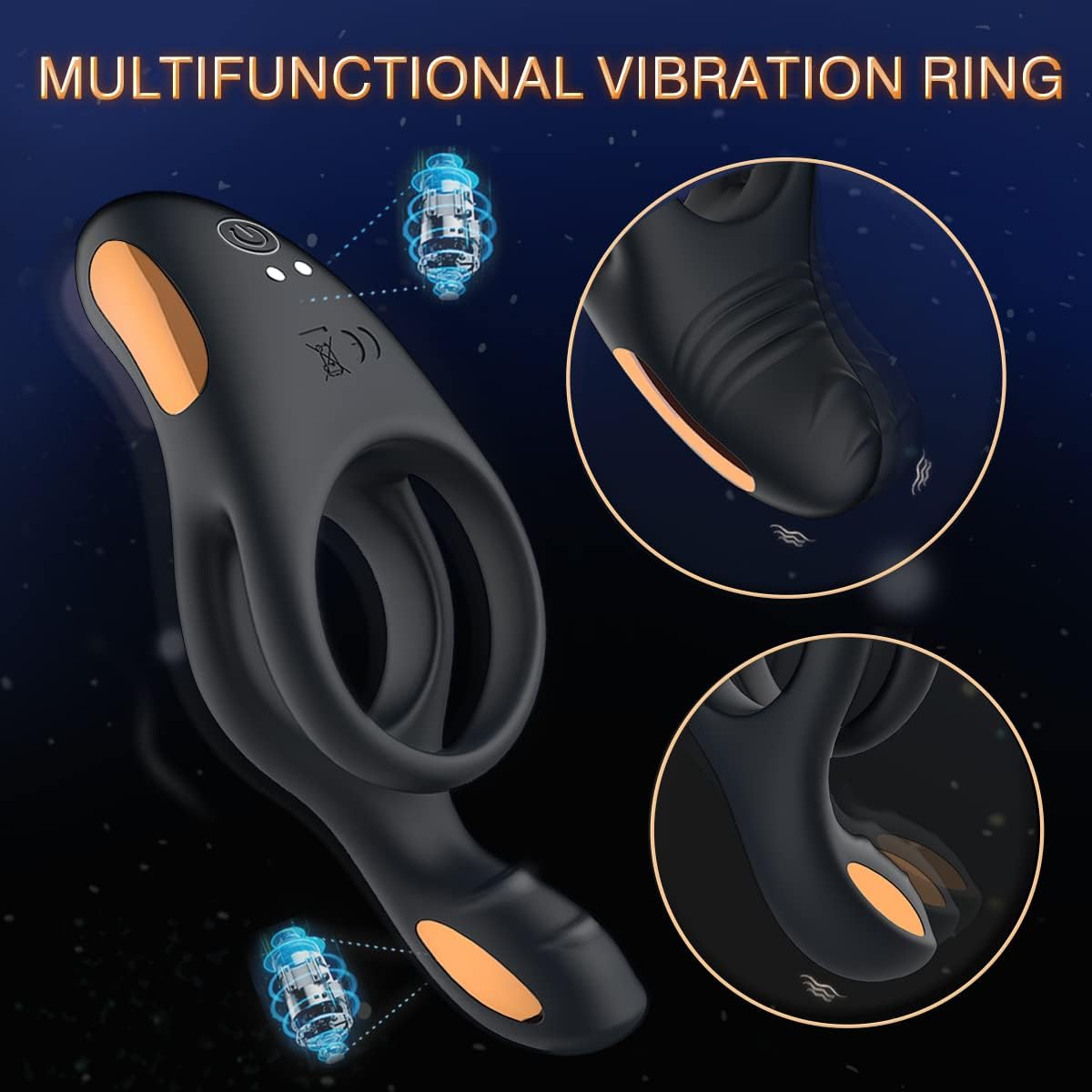 InfernoGrip Vibrating Cock Ring Clitoral Vibrator-1