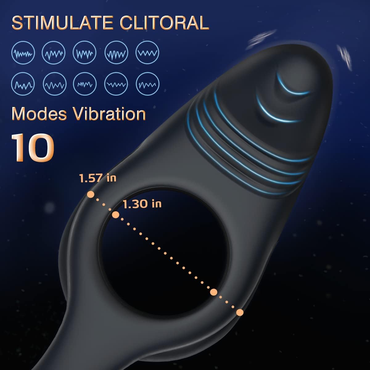 InfernoGrip Vibrating Cock Ring Clitoral Vibrator-2