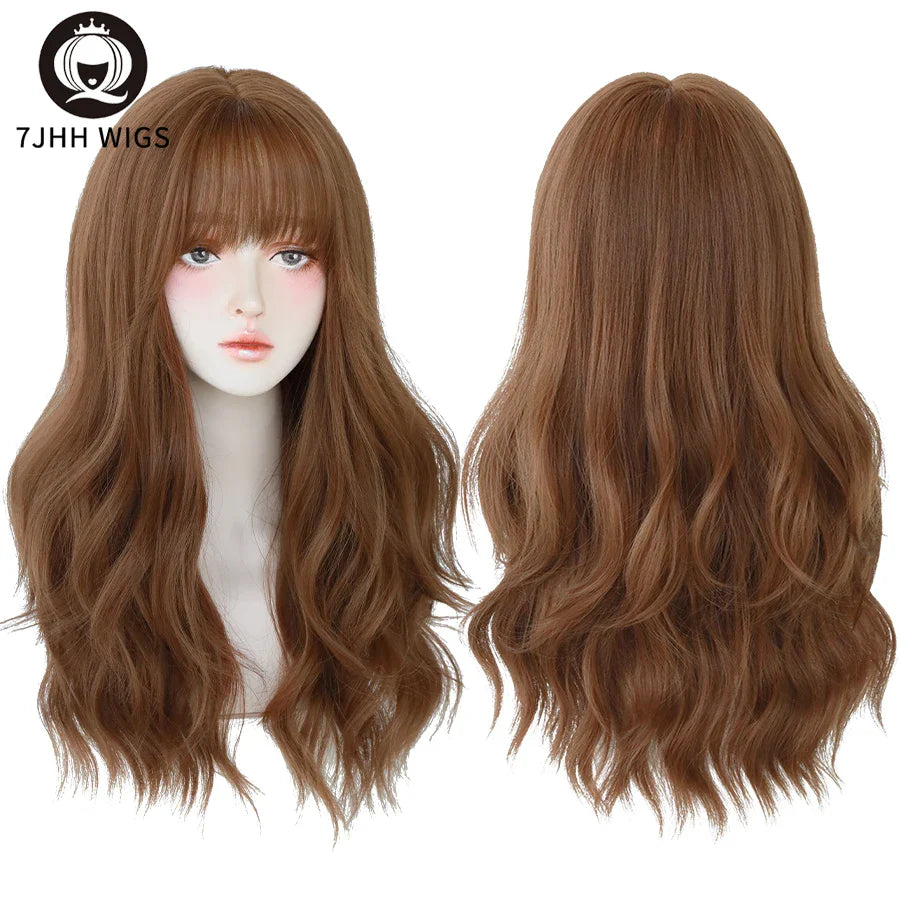 7JHH Wigs Brown Ash Long Deep Wave Wig-14
