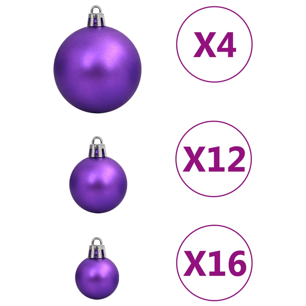 vidaXL Christmas Decoration Christmas Bauble Set Ball Ornament Polystyrene-4