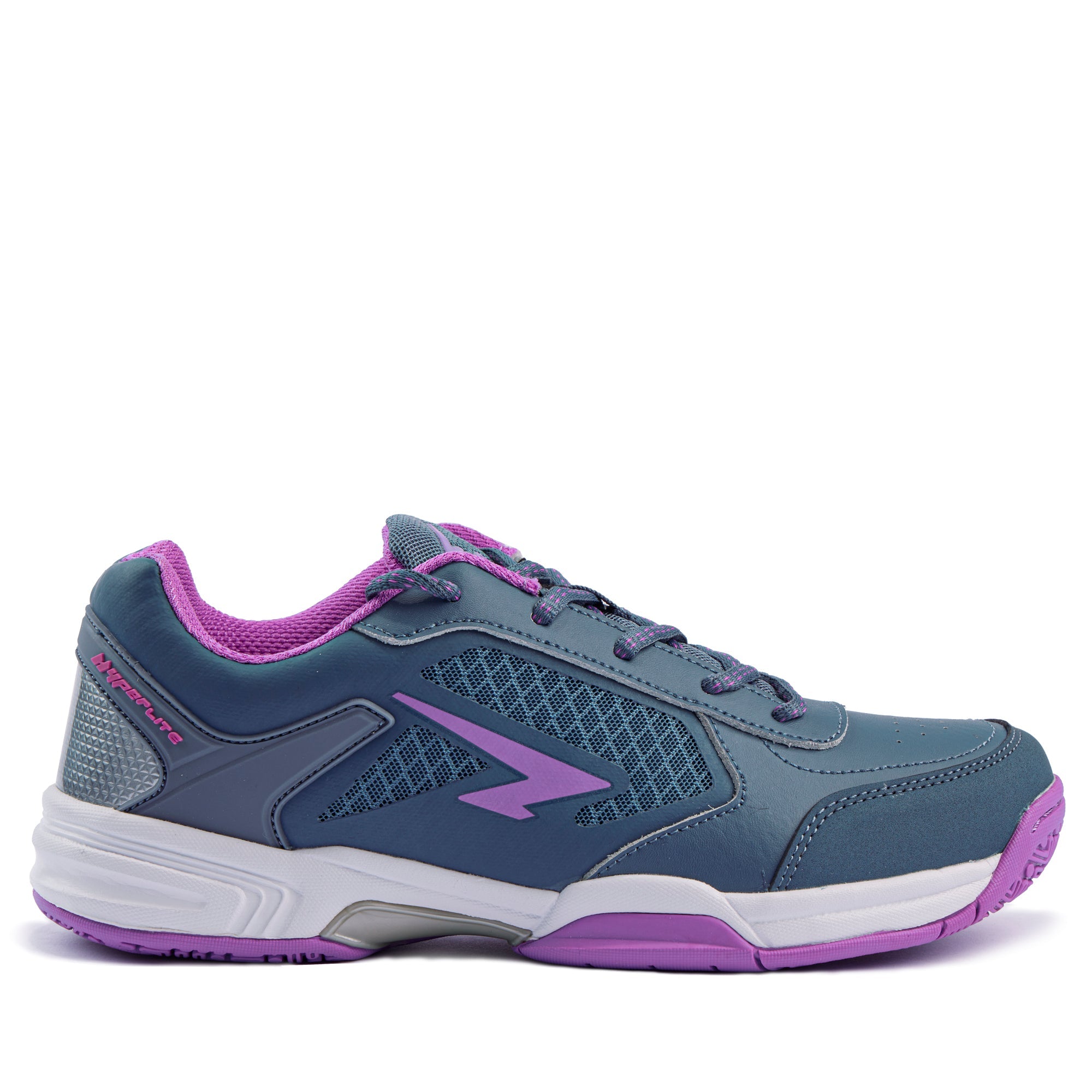 Defend Ladies Netball Shoes - Steel/Purple