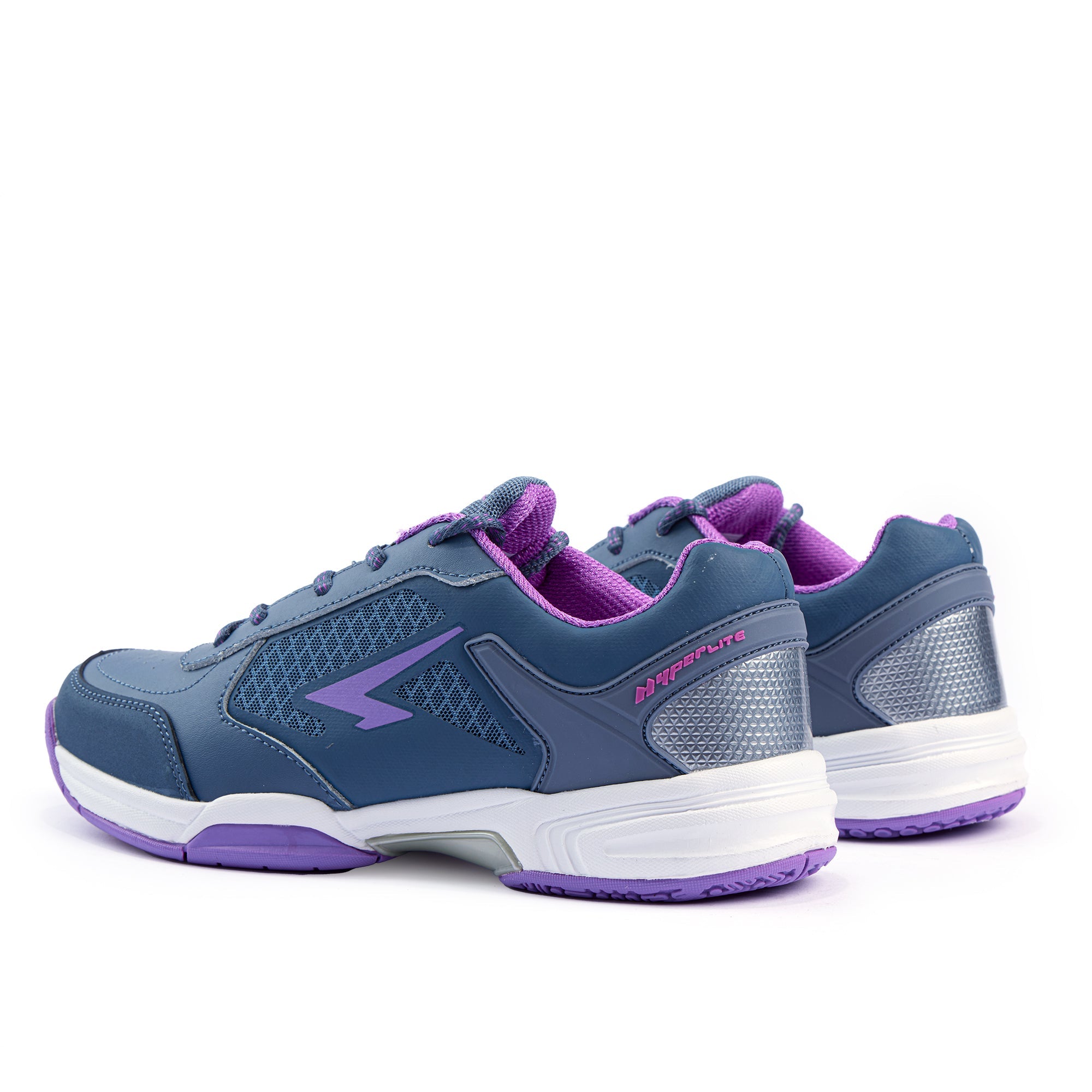 Defend Ladies Netball Shoes - Steel/Purple