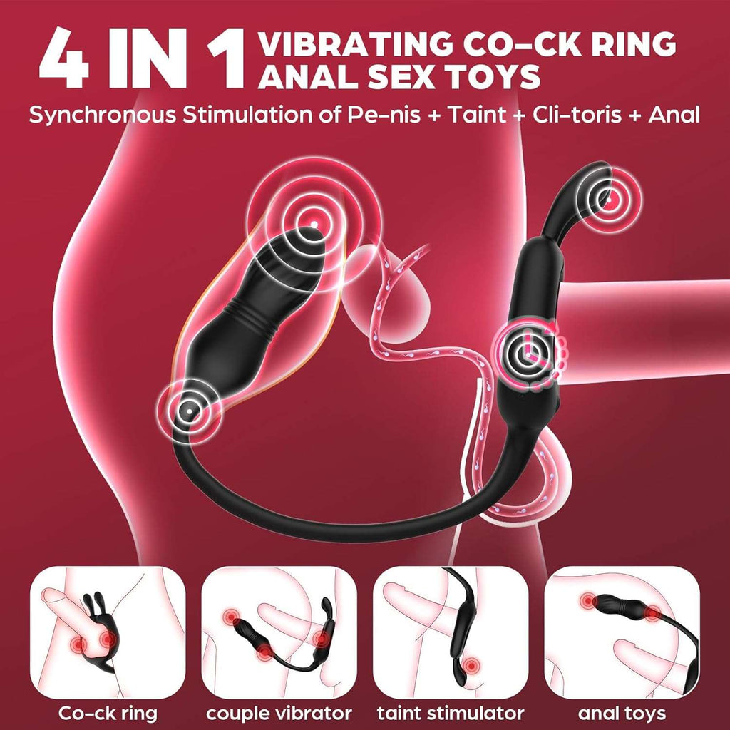 SereneWhirl Thrusting Prostate & Penis Ring Massager-2