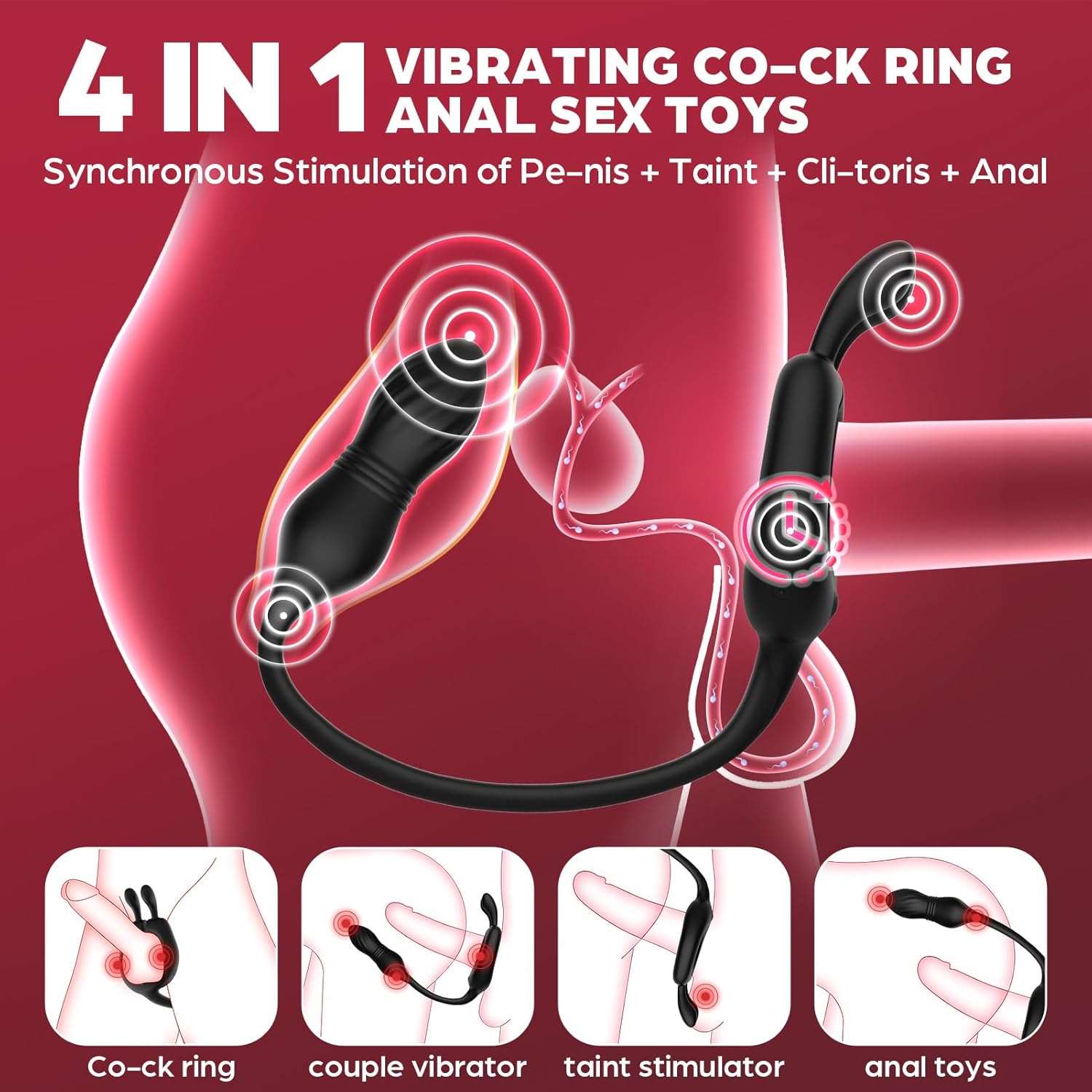 SereneWhirl Thrusting Prostate & Penis Ring Massager-2