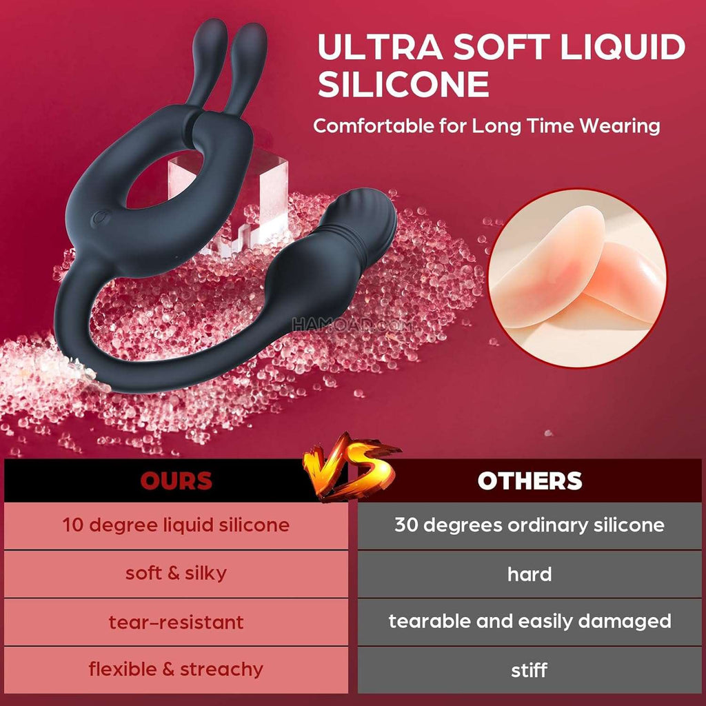 SereneWhirl Thrusting Prostate & Penis Ring Massager-4