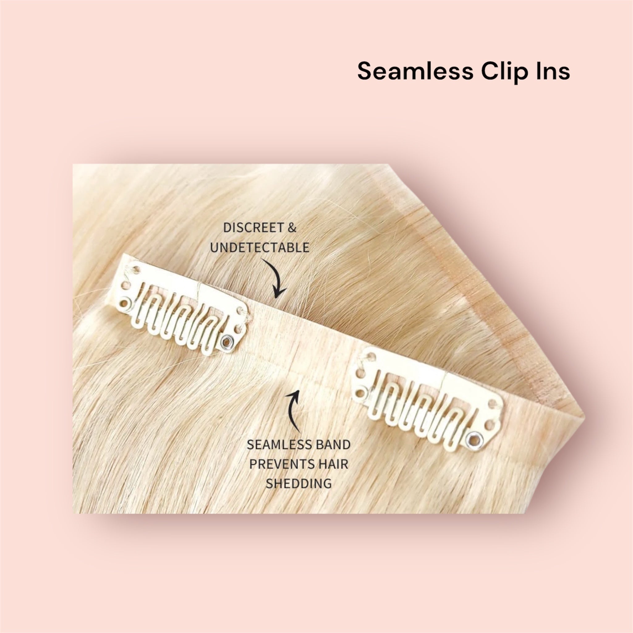 Clip In Extensions Lightest Blonde #613