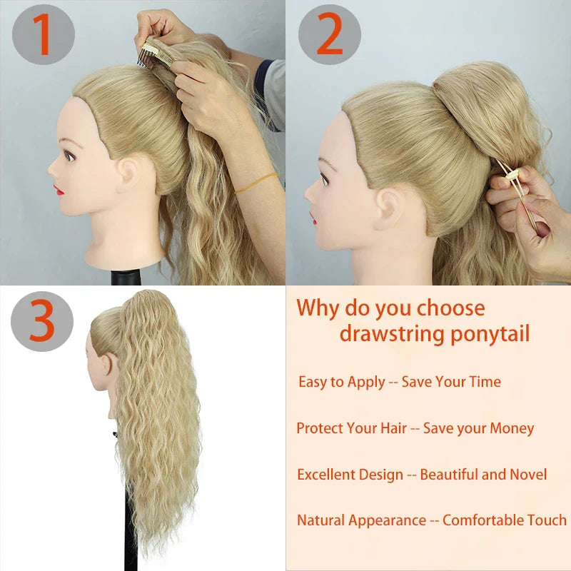 Long Curly Wavy Ponytail Hair Extension