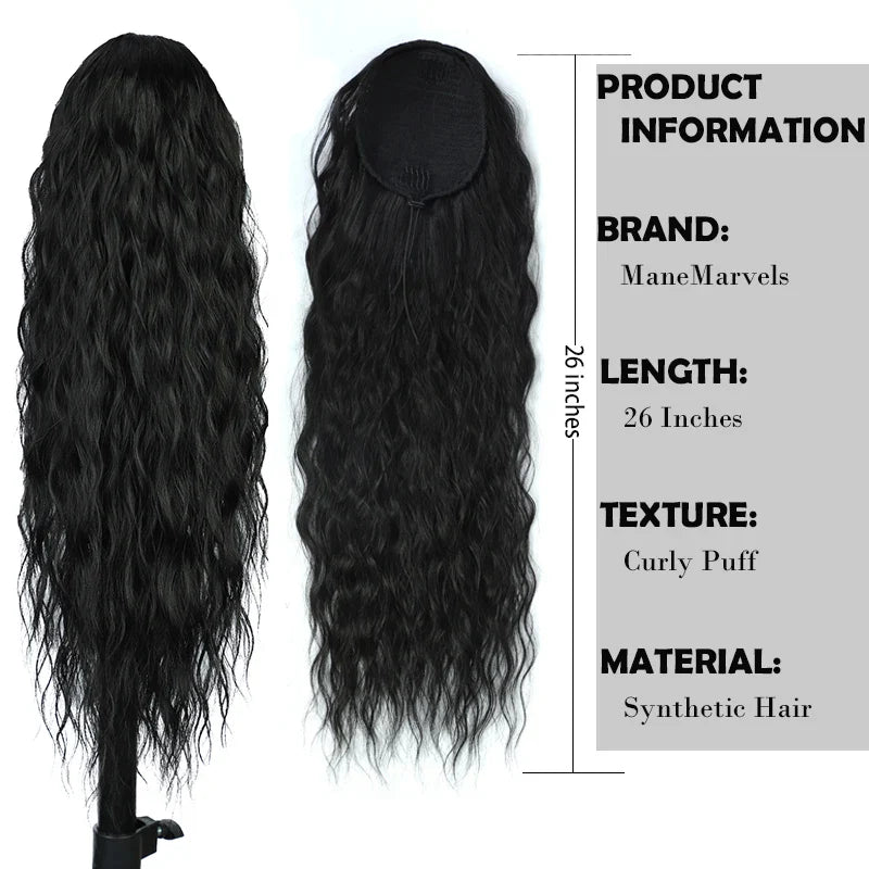 Long Curly Wavy Ponytail Hair Extension