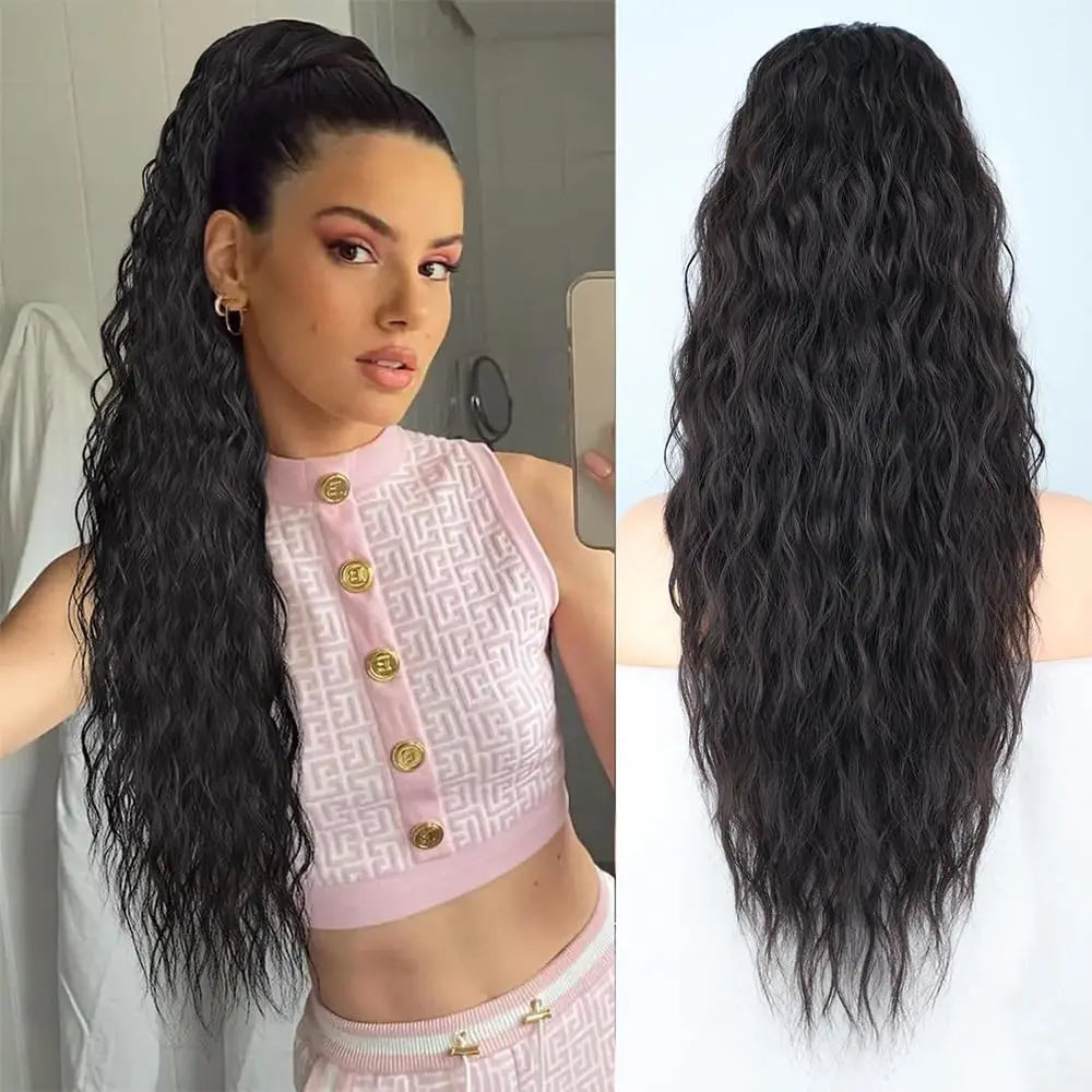 Long Curly Wavy Ponytail Hair Extension