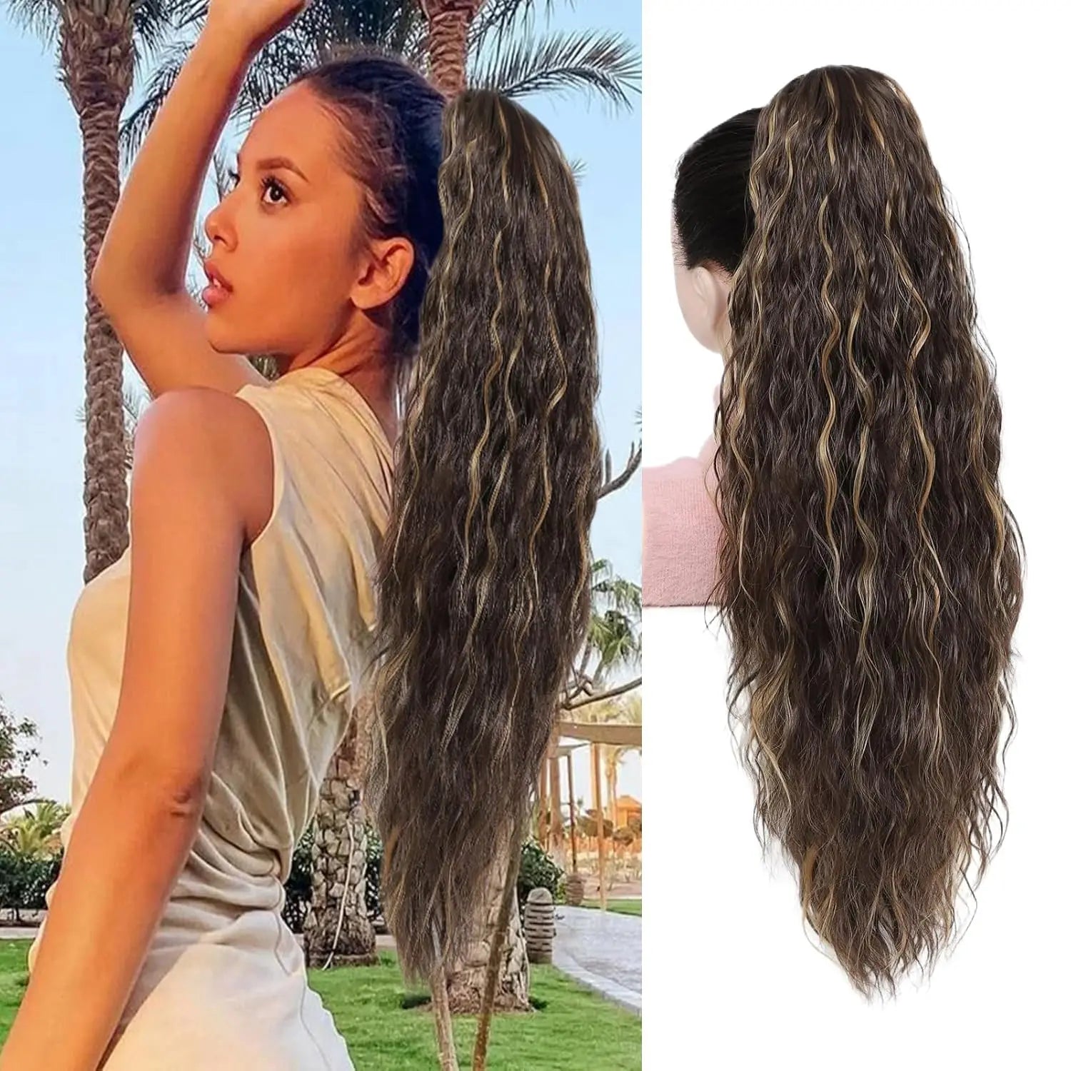 Long Curly Wavy Ponytail Hair Extension