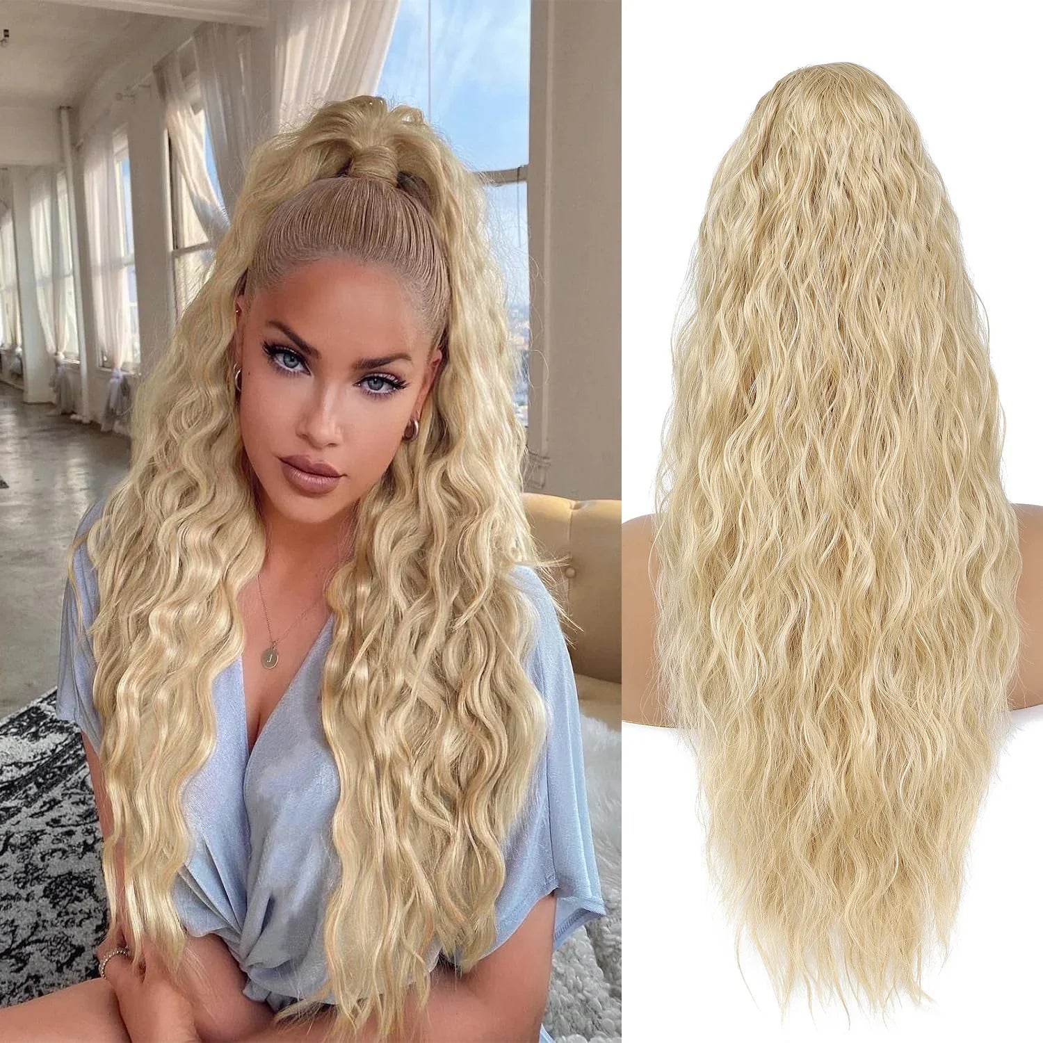 Long Curly Wavy Ponytail Hair Extension