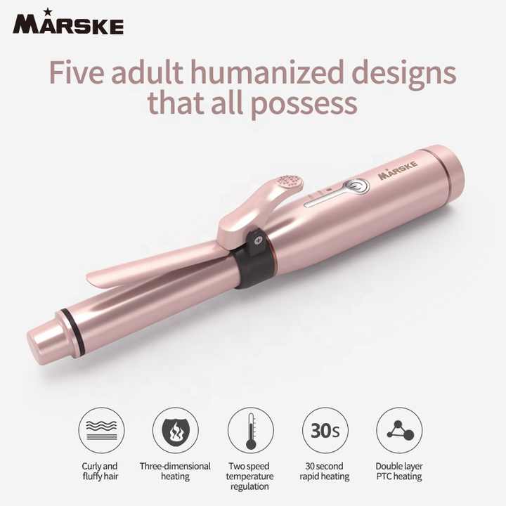 NNEDSZ Portable Cordless Hair Curler and Straightener | Wireless Rechargeable Curling Iron | 2 Adjustable Temperature Settings | Compact & Travel-Friendly