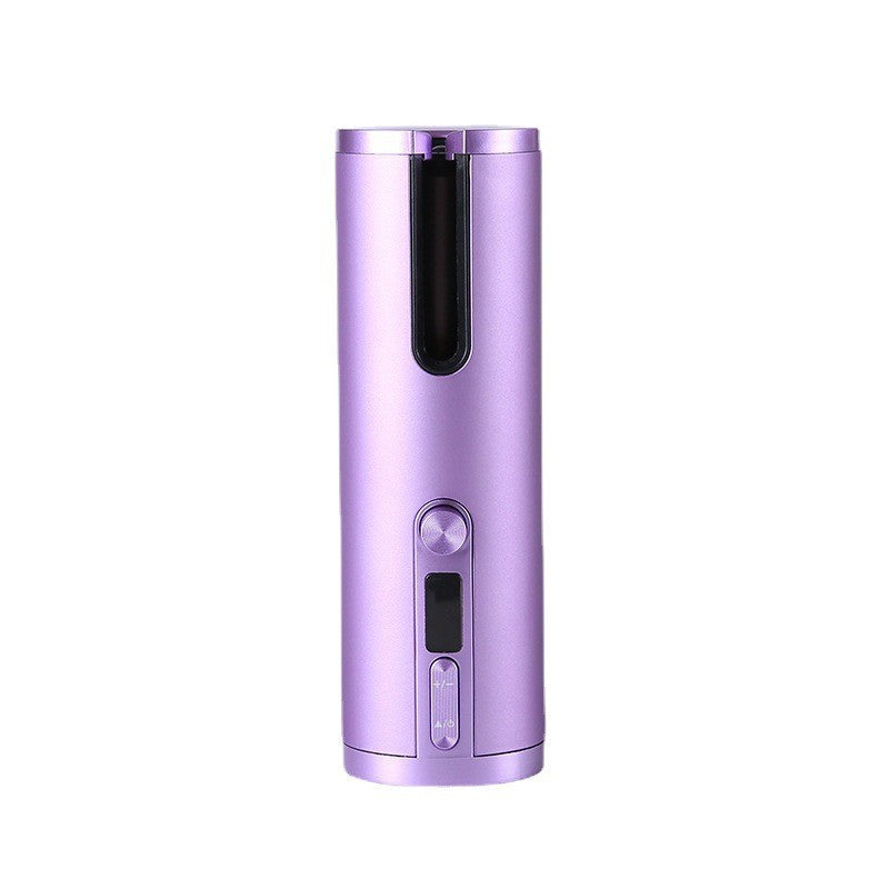 NNEDSZ Cordless Automatic Hair Curler with Adjustable Temperature - Purple