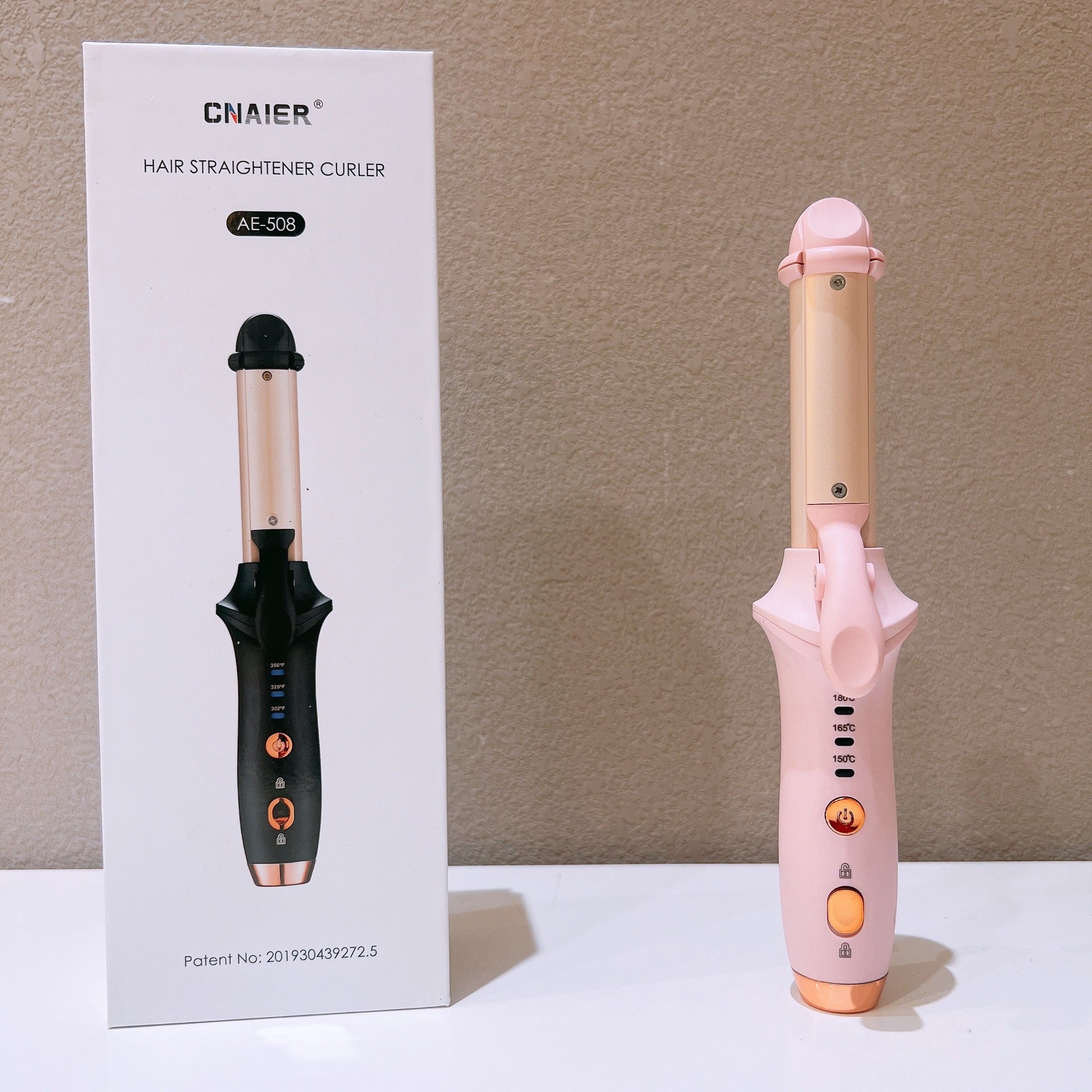 NNEDSZ Pink Mini Cordless Hair Curler with Adjustable Heat Settings and USB Charging