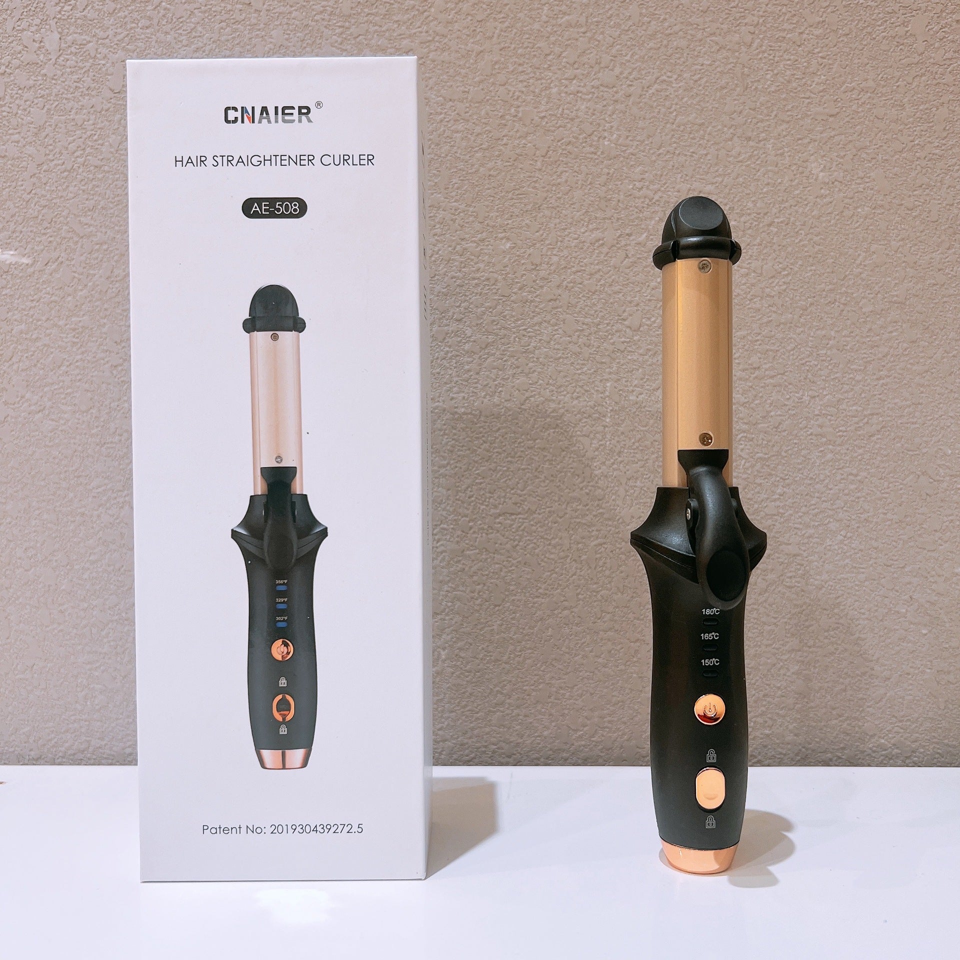 NNEDSZ Black Mini Cordless Hair Curler with Adjustable Heat Settings and USB Charging