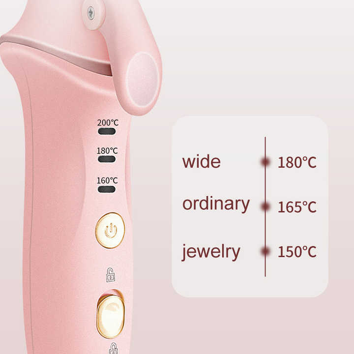 NNEDSZ Black Mini Cordless Hair Curler with Adjustable Heat Settings and USB Charging