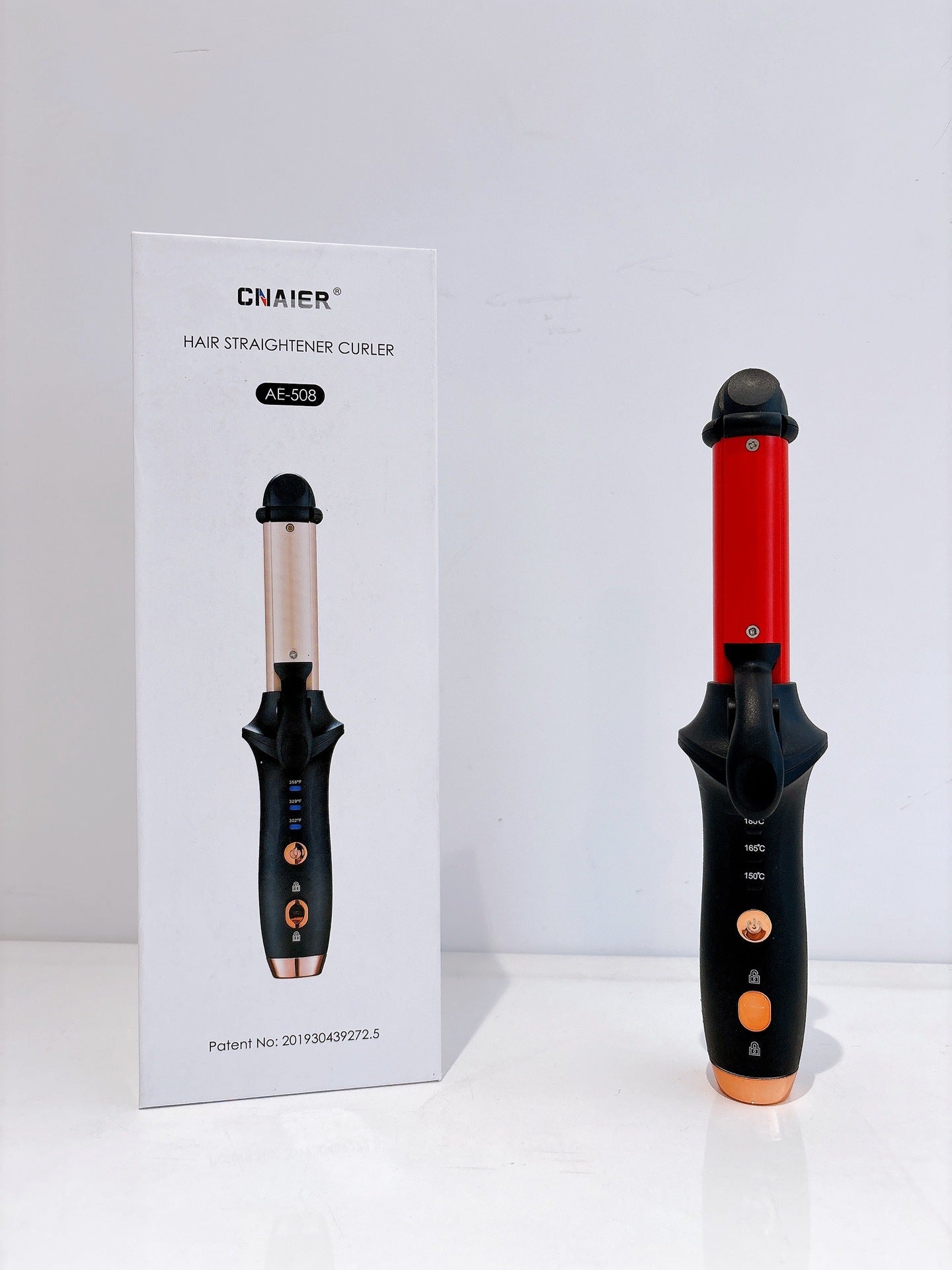 NNEDSZ Red Mini Cordless Hair Curler with Adjustable Heat Settings and USB Charging