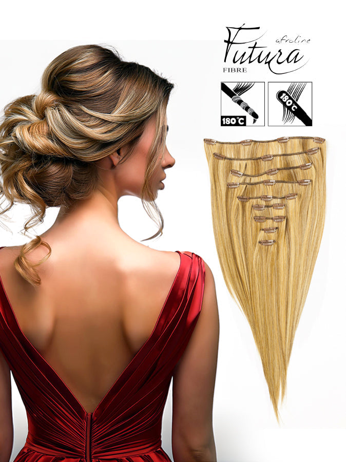 Clip-on hair extensions FUTURA hair 2216# Light brown-1