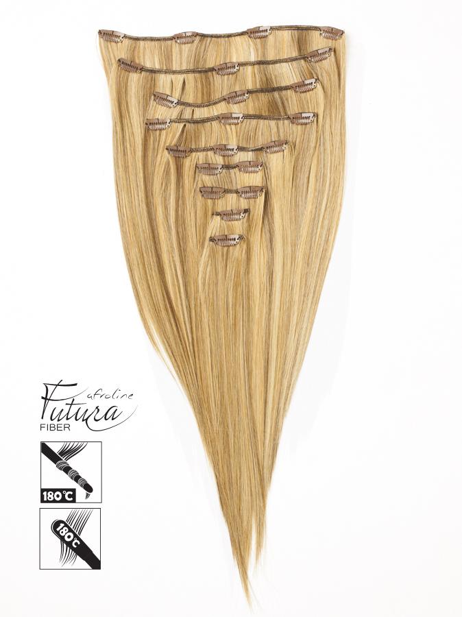 Clip-on hair extensions FUTURA hair 2216# Light brown-3