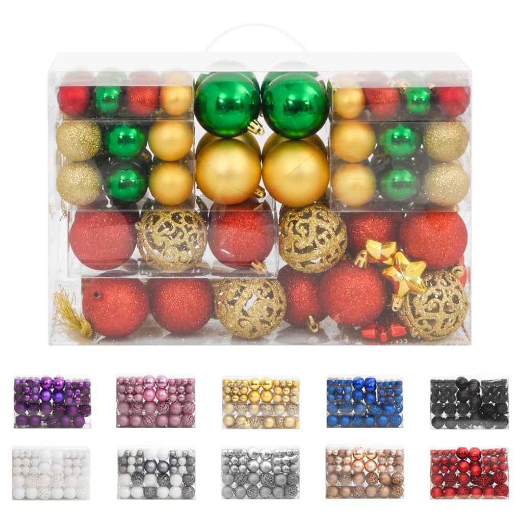 vidaXL Christmas Decoration Christmas Bauble Set Ball Ornament Polystyrene-1